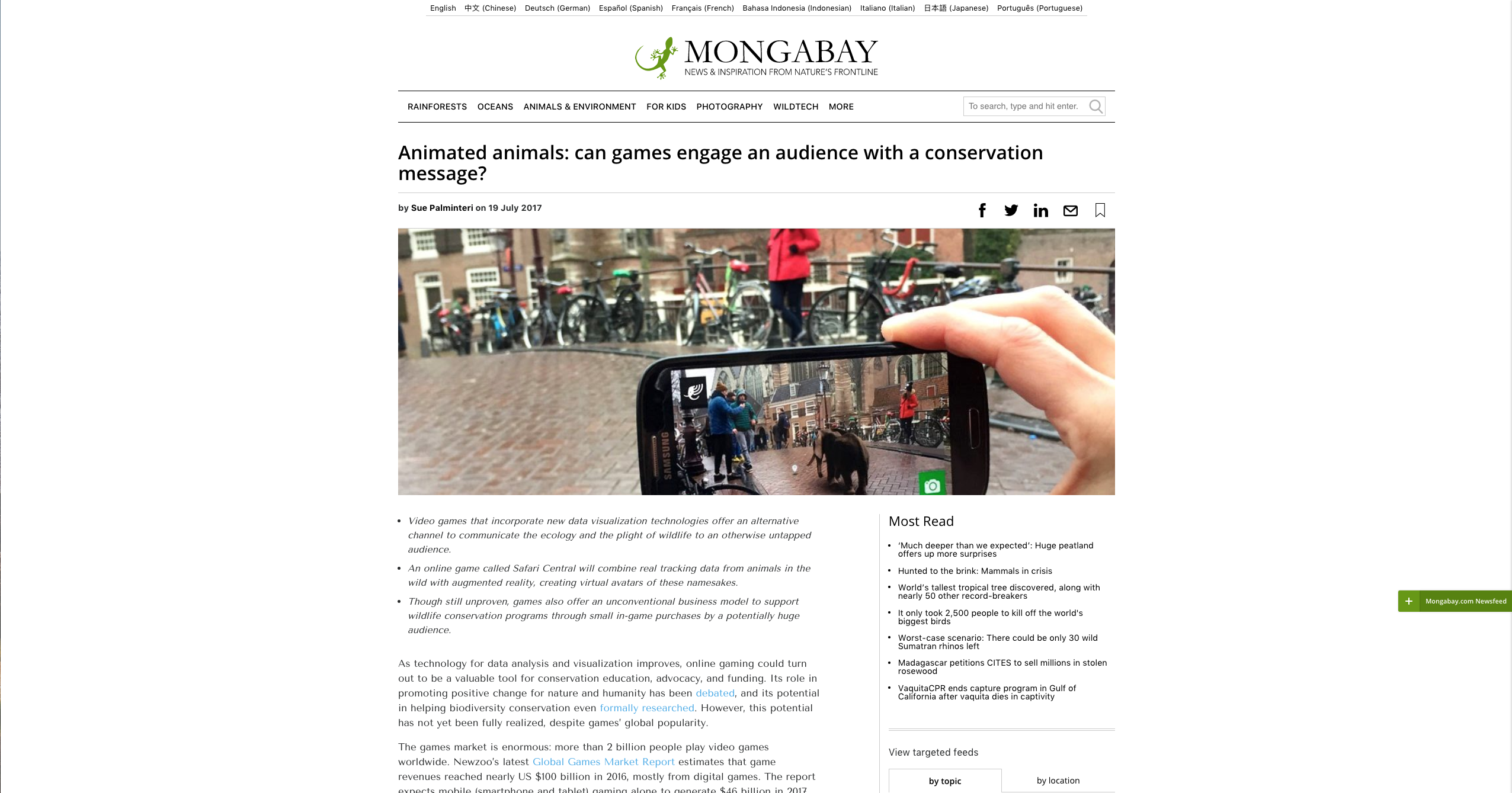 Image for Mongobay publicity item